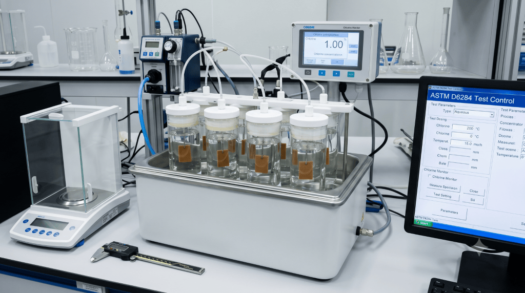 ASTM D6284 Rubber Property-Effect of Aqueous Solutions US Lab