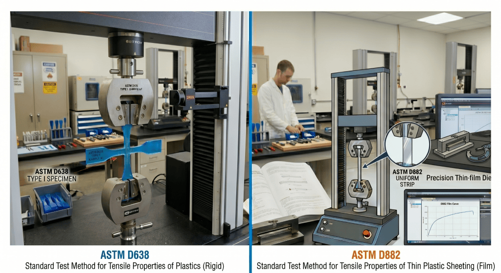 ASTM D638 vs D882: What is the Key Difference?